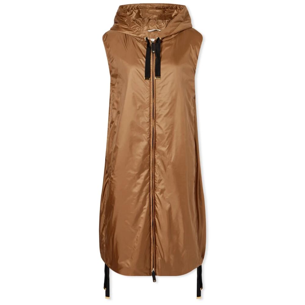 Max Mara Women's Greengi Long Gilet Jacket in Caramel Cover