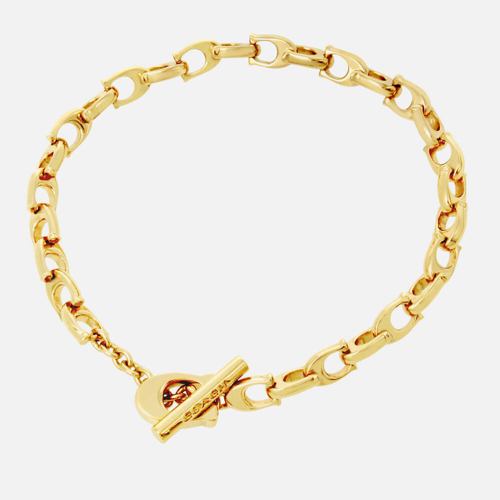 Coach Signature Link Gold-Plated Bracelet Cover