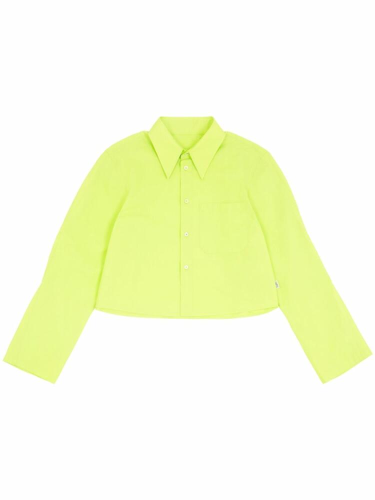 MM6 Maison Margiela cropped poplin shirt - Green Cover