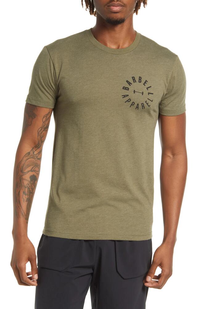 Barbell Apparel The Full Circle Cotton Blend Graphic Tee in Olive Cover