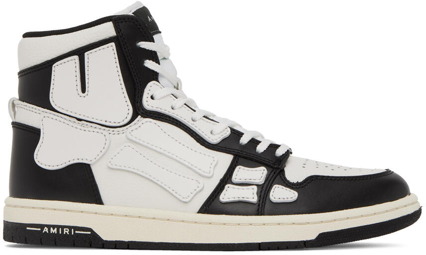 AMIRI Black & White Skel Hi Sneakers Cover