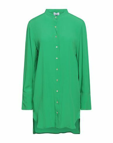 Rue Du Bac Woman Shirt Green Acetate, Silk Cover