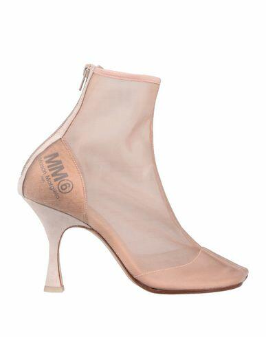 Mm6 Maison Margiela Woman Ankle boots Sand Textile fibers Cover