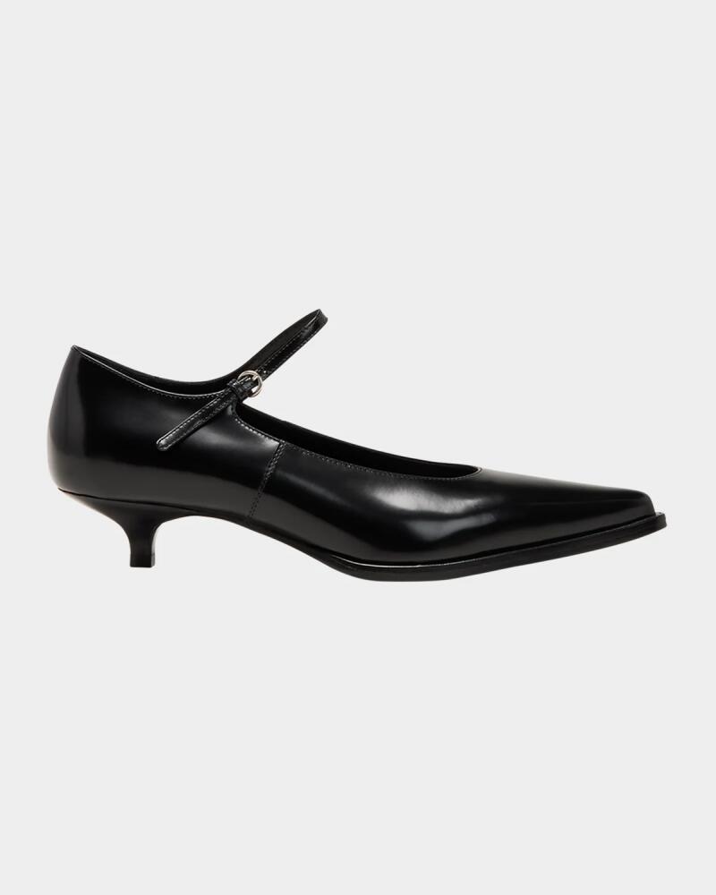 Miu Miu Decollete Leather Ankle-Strap Pumps Cover