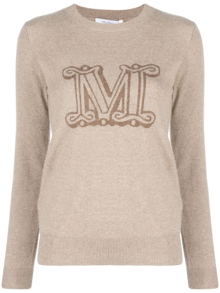 Max Mara intarsia-knit cashmere jumper - Neutrals Cover