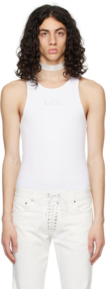 Ludovic de Saint Sernin White Crystal Tank Top Cover