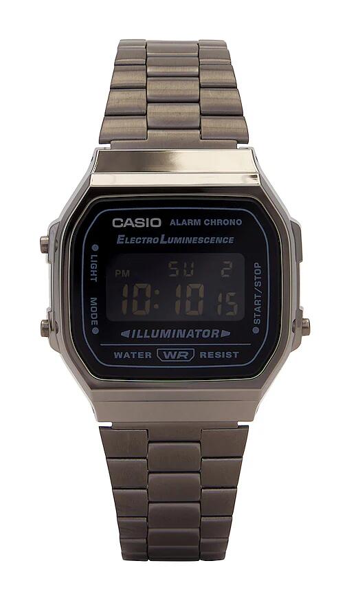 Casio Vintage A168 Series Watch in Metallic Silver Cover