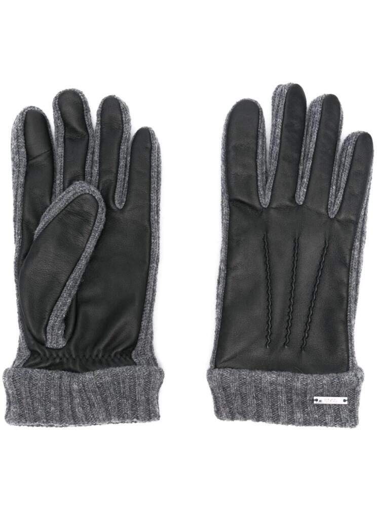 BOSS panelled gloves - Black Cover