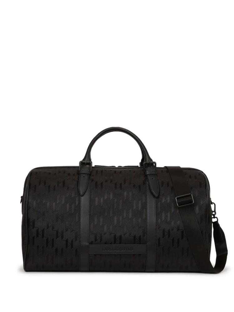 Karl Lagerfeld K/Etch jacquard weekender bag - Black Cover