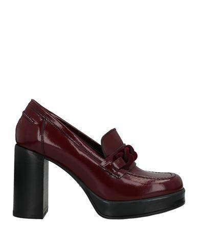 Divine Follie Woman Loafers Burgundy Soft Leather Cover