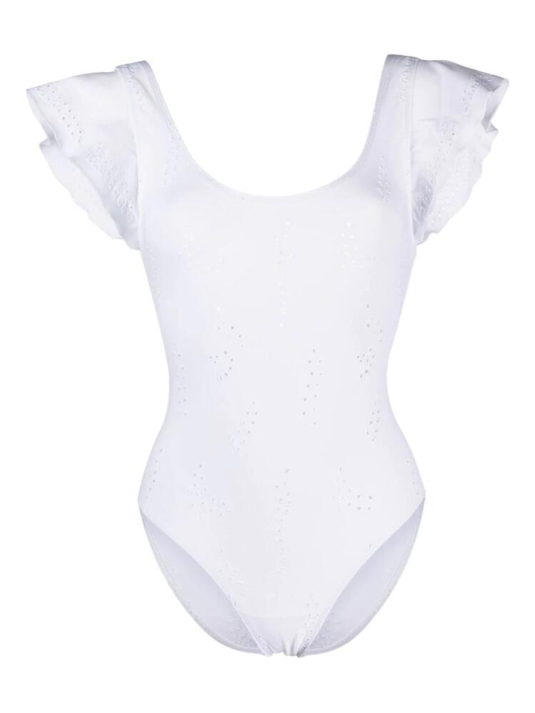 Chloé X Eres Philippine ruffled swimsuit - White Cover