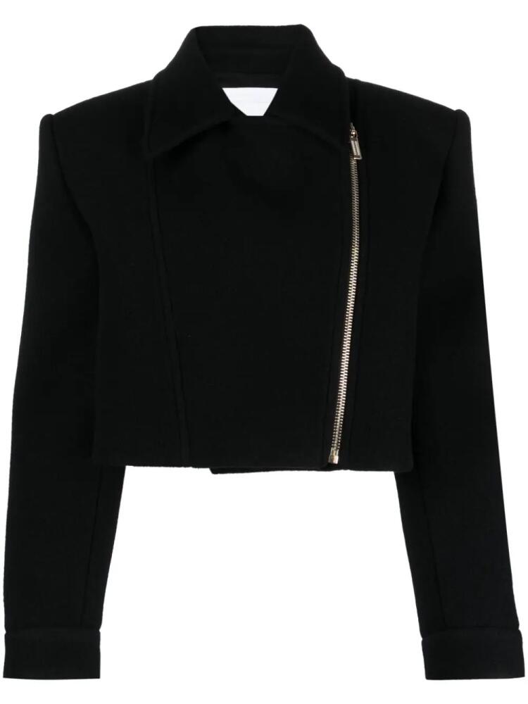 Genny cropped zipped jacket - Black Cover