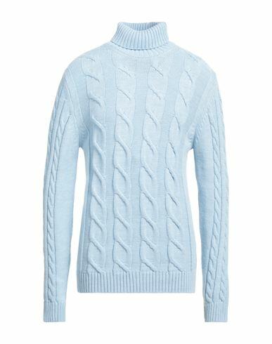 Family First Milano Man Turtleneck Sky blue Wool, Polyamide, Acrylic Cover