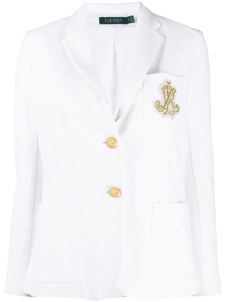 Lauren Ralph Lauren single-breasted logo blazer - White Cover