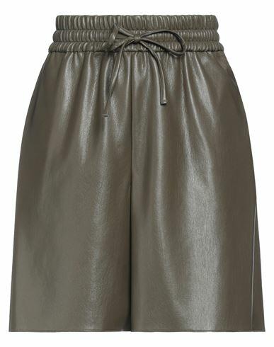 Weekend Max Mara Woman Shorts & Bermuda Shorts Military green Polyester, Polyurethane Cover