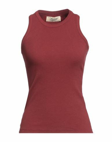 Pence Woman Tank top Burgundy Cotton, Elastane Cover