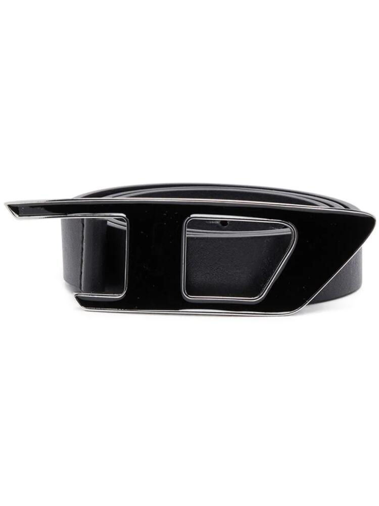 Diesel B-Dlogo II leather belt - Black Cover