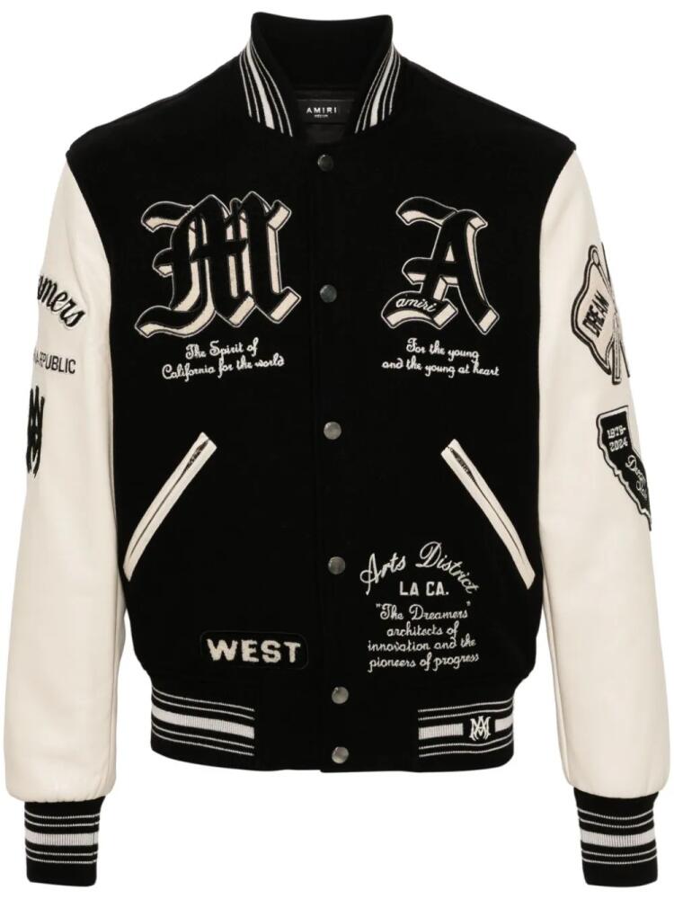 AMIRI Dream Team varsity jacket - Black Cover