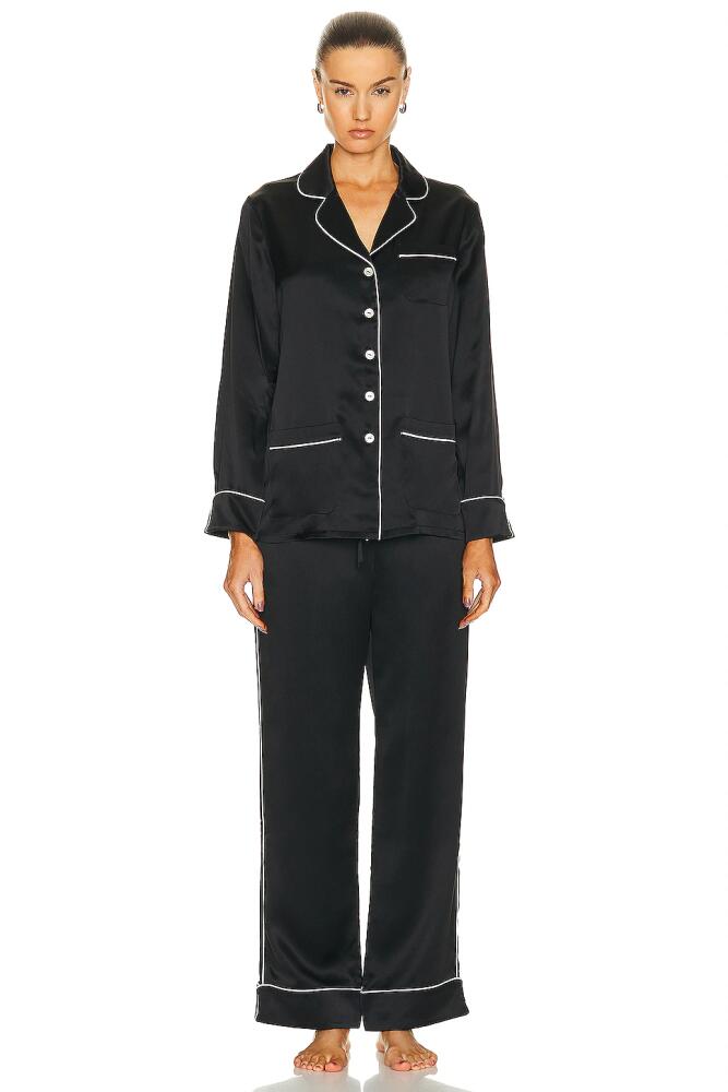 Olivia von Halle Coco Pajama Set in Black Cover