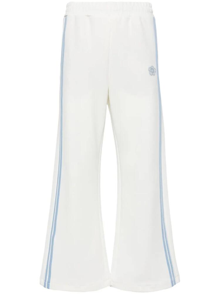 CHOCOOLATE wide-leg track pants - White Cover