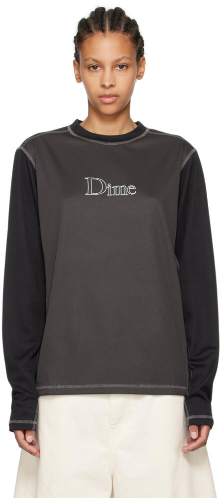 Dime Gray Athletic Long Sleeve T-Shirt Cover