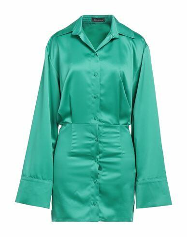 Actualee Woman Mini dress Emerald green Polyester Cover