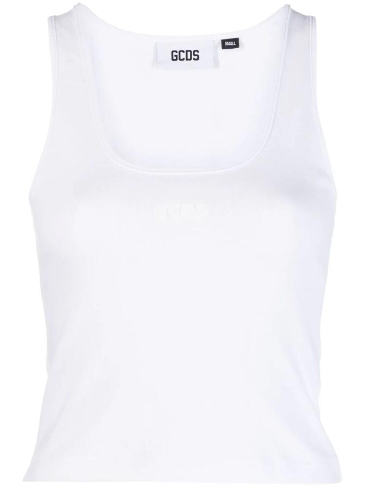 GCDS sleeveless jersey-knit top - White Cover