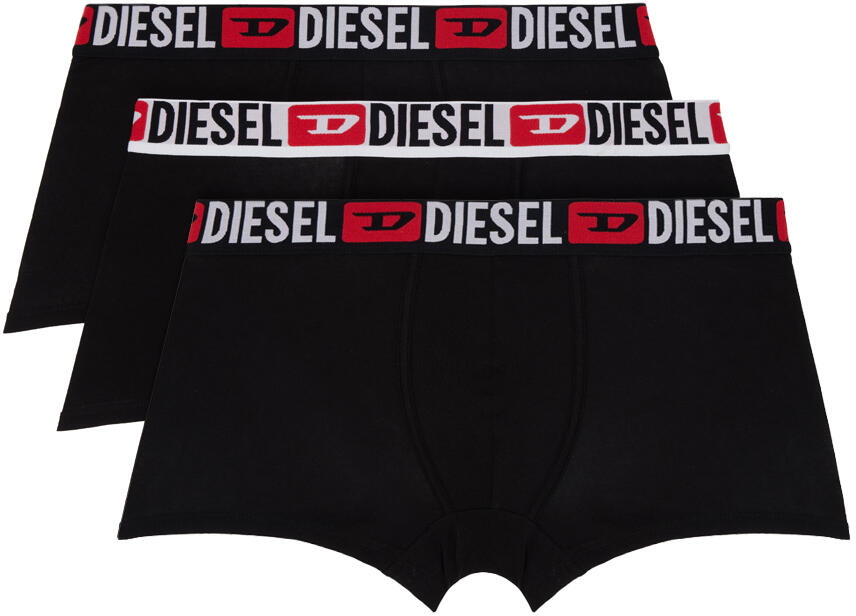 Diesel Three-Pack Black Umbx-Damien Boxer Briefs Cover