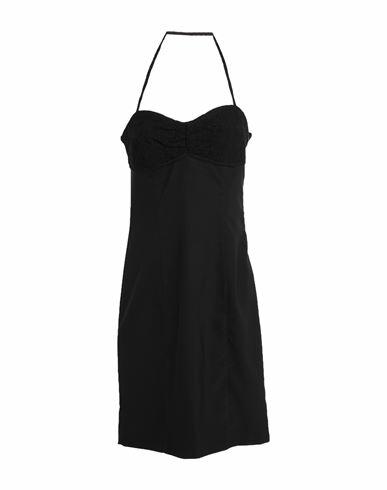 Caractère Woman Mini dress Black Polyester, Elastane Cover