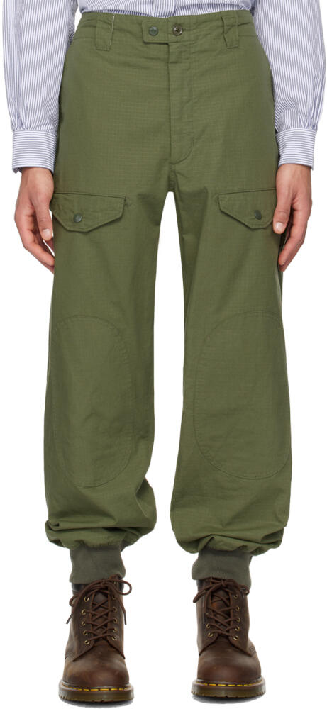 Engineered Garments Khaki Drawstring Cargo Pants Cover