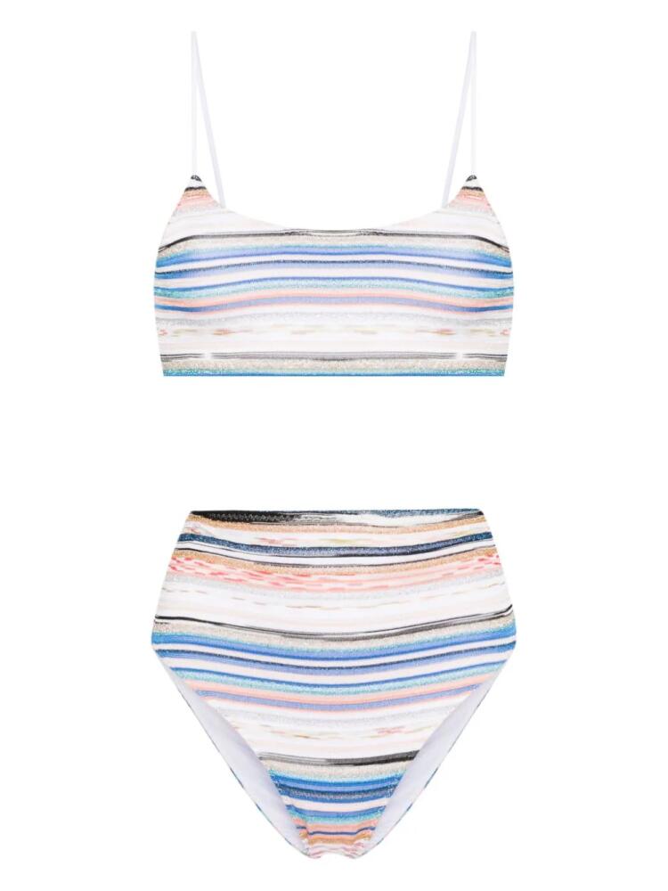 Missoni striped crochet-knit bikini - White Cover