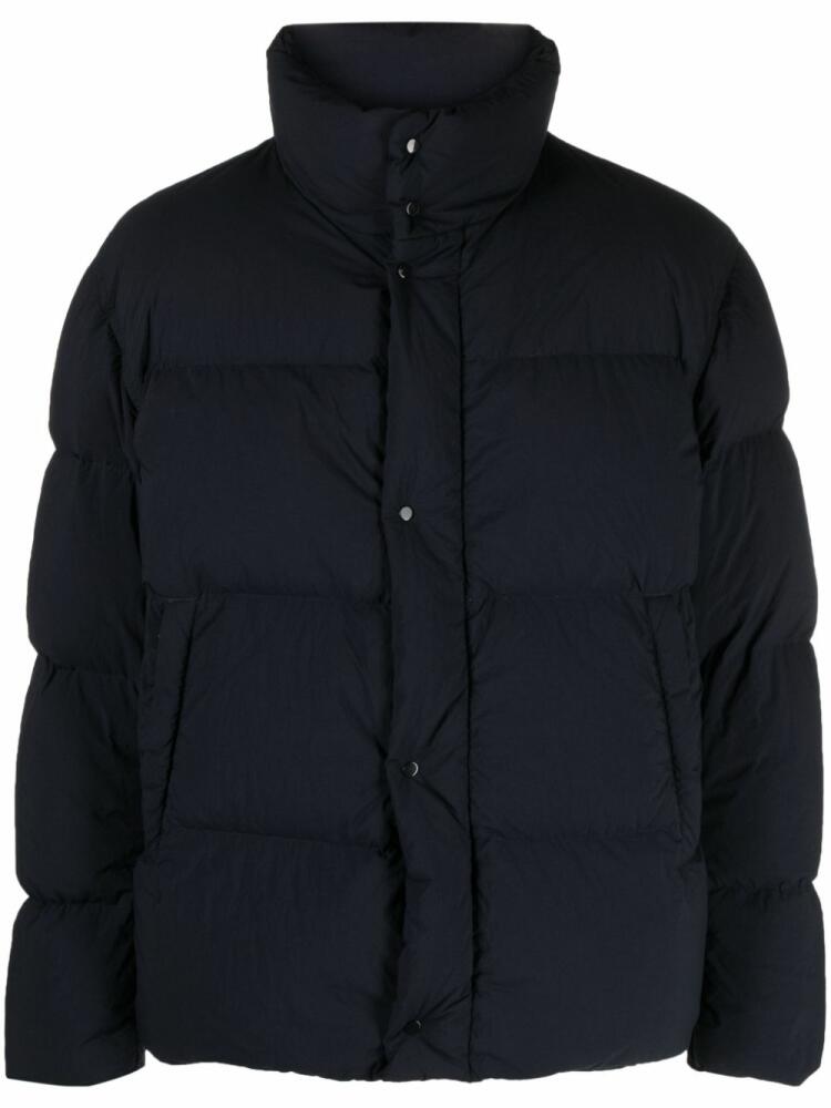 Ten C press-stud down puffer jacket - Blue Cover