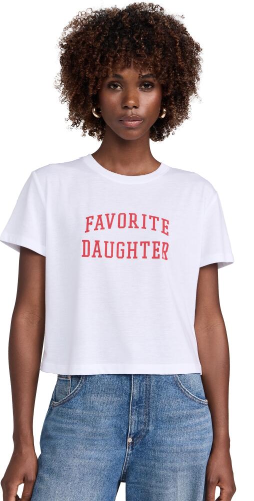 Favorite Daughter Favorite Daughter Cropped Collegiate Tee White Rouge Cover