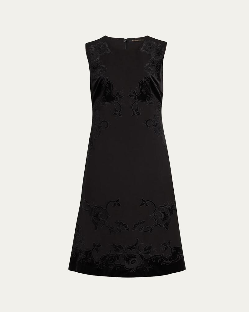 Kobi Halperin Sleeveless Velvet-Embroidered Dress Cover