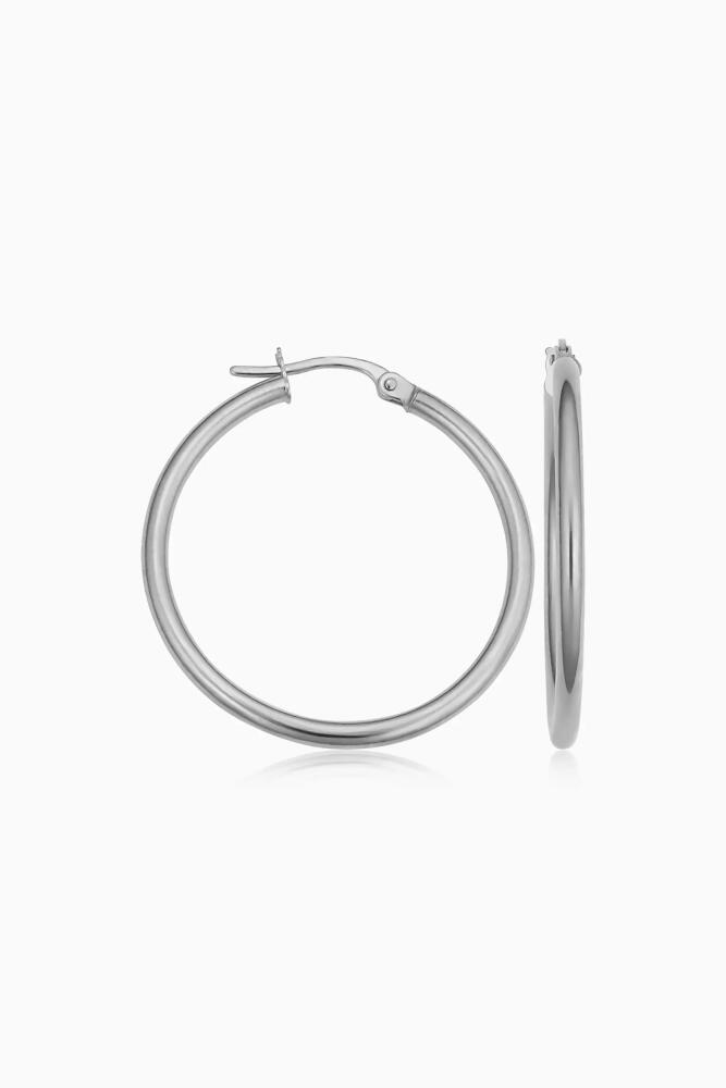 Oradina 10K Gold Everything Hoop Earrings in White Gold Cover