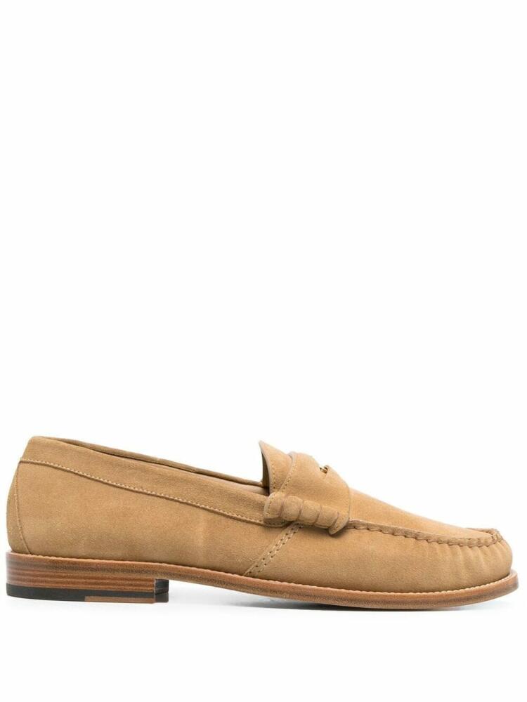 RHUDE strap-detail suede loafers - Neutrals Cover