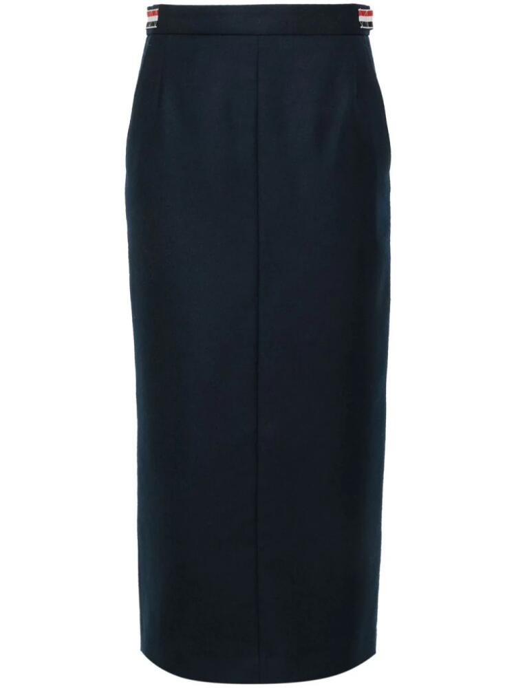 Thom Browne high-waist wool midi skirt - Blue Cover