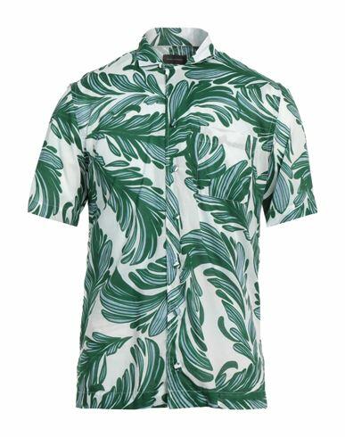 Tagliatore Man Shirt Green Size 15 ¾ Cotton Cover