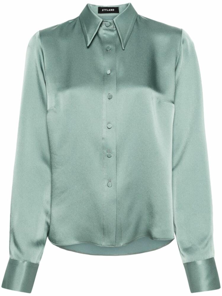 STYLAND pointed collar shirt - Green Cover