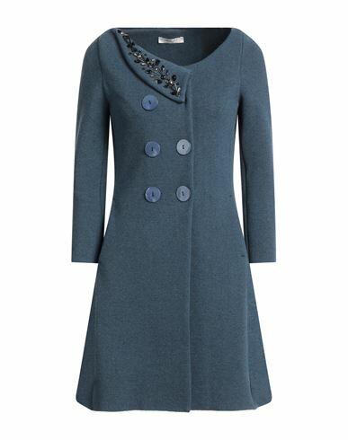 Charlott Woman Coat Slate blue Cotton Cover