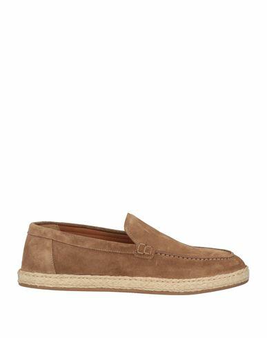 Doucal's Man Espadrilles Camel Soft Leather Cover