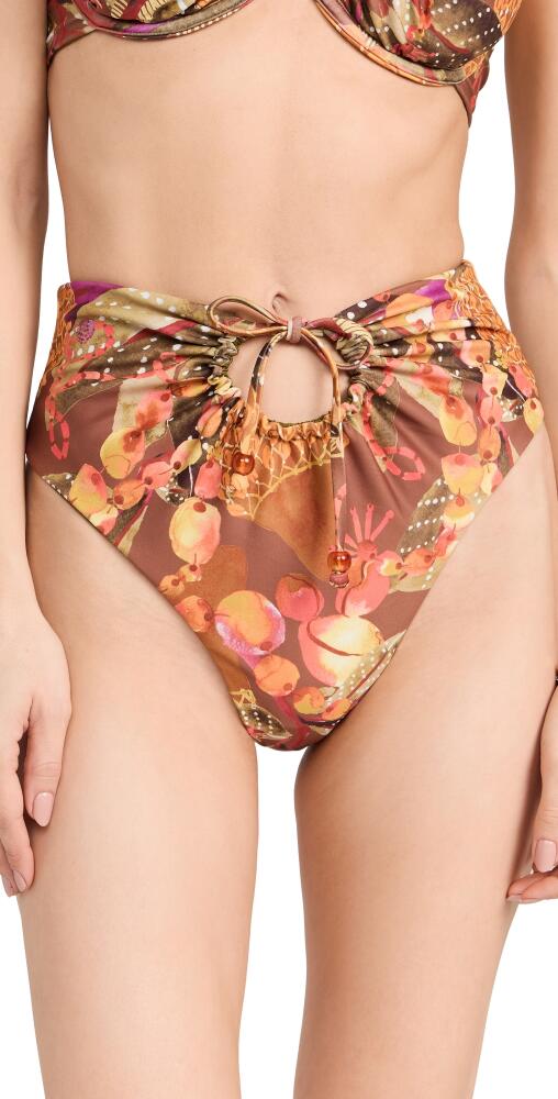 Andrea Iyamah Uwa Bikini Bottoms Kola Print/Olive Cover