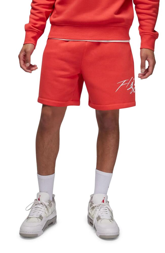 Jordan Fleece Sweat Shorts in Lobster/White Cover