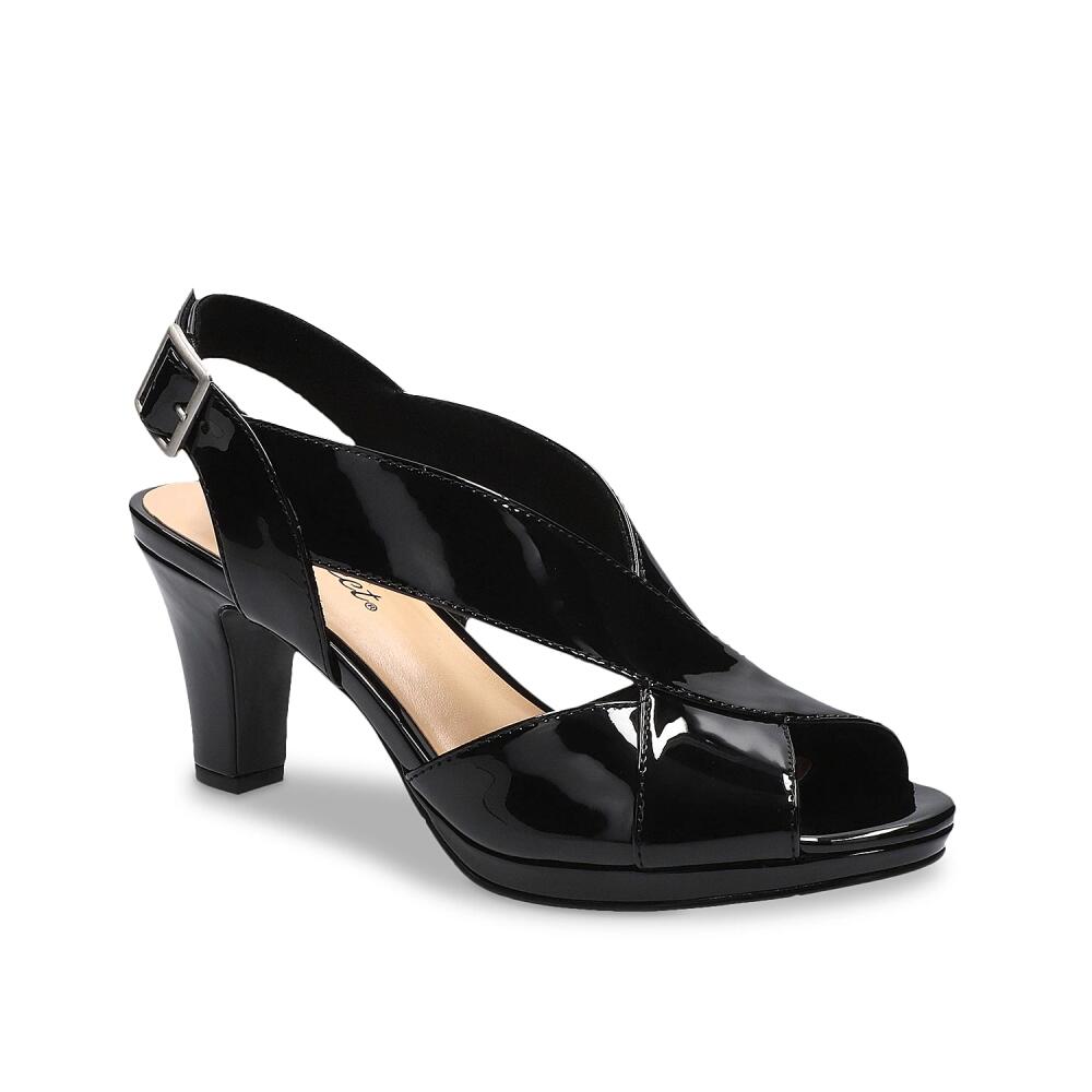 Easy Street Christy Sandal | Women's | Black Patent Cover