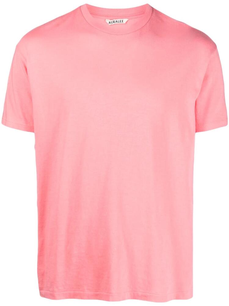 Auralee crew-neck cotton T-shirt - Pink Cover