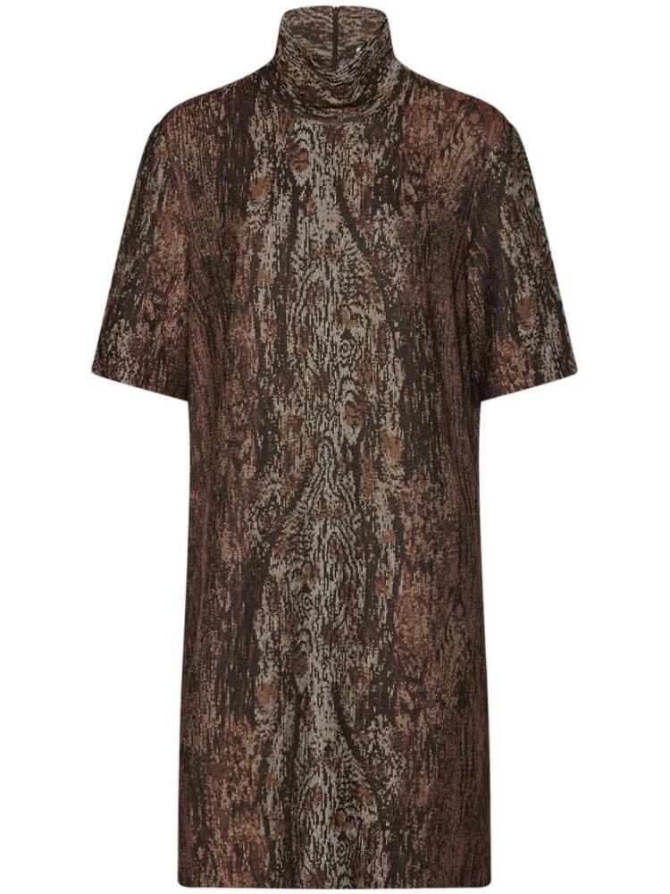 Rosetta Getty mock-neck shift dress - Brown Cover