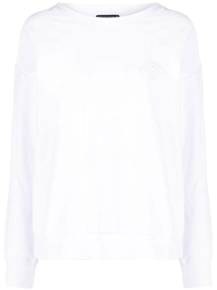 Emporio Armani embroidered-logo sweatshirt - White Cover