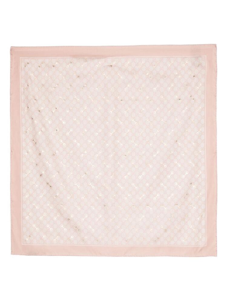 Gucci GG-print silk scarf - Pink Cover