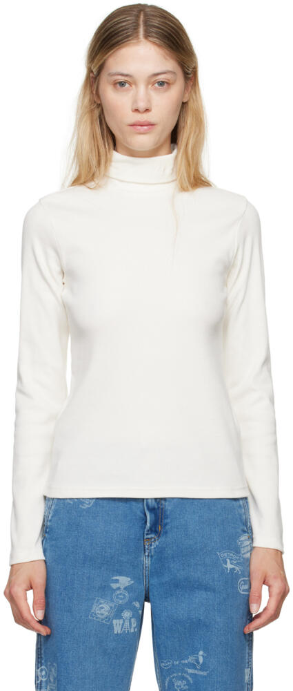 Carhartt Work In Progress Off-White Signature Mock Neck Long Sleeve T-Shirt Cover