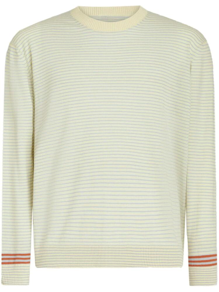 ETRO Pegaso-embroidered striped jumper - Neutrals Cover